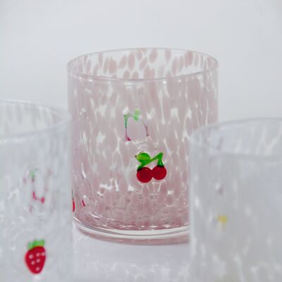 Tumbler Drinking Glasses hand crafted with dreamy confetti patterns and fruity designs that bring joy to your table setting