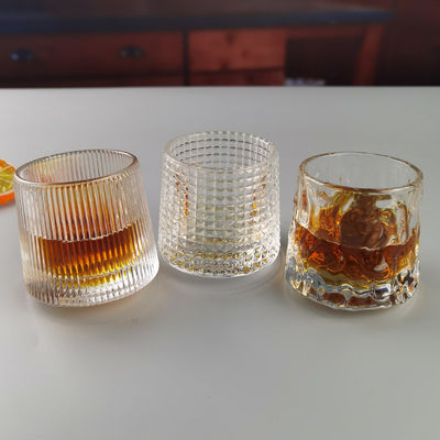 Lead Free  FDA Embossed Handmade Whiskey Glass Turning Bottom