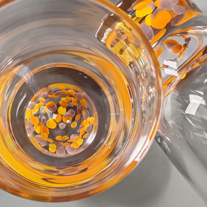 품질 크리스탈 글래스 수작업 콘페티 장식용 DOF 글래스 텀블러 물잔 멕시코 록 글래스 컵 웨딩 파티 선물 와인 공장