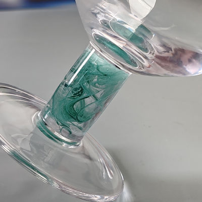 품질 멕시코 콘페티 디자인 우아한 물잔 고급스러운 손으로 불린 콘페티 칵테일 유리 컵 낭만적인 짧은 줄기 와인 잔 공장