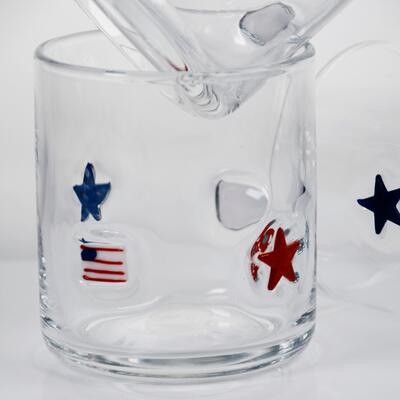 품질 400ml 용량의 핸드 블로운 애국 디자인 아이콘 유리잔 - 위스키 및 칵테일용 투명 텀블러 공장