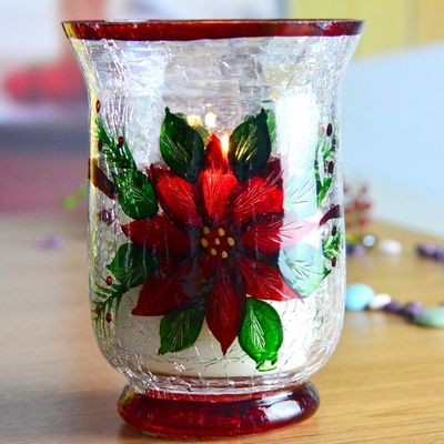 품질 얼음은 고전적 미국 글라스 허리케인 양초 홀더를 깨뜨립니다 공장