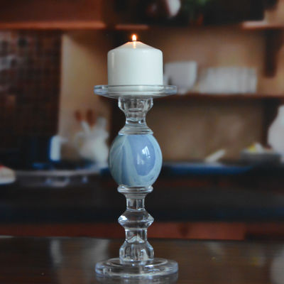 품질 대리석 재질 행성과 크리스탈 3 크기 긴 굴대 양초 홀더들 공장