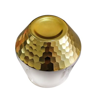 품질 400개 밀리람베르트 손 절단금 벌집형 크리스탈 포도주 잔 공장