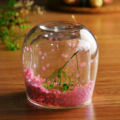 품질 안경을 마시는 주문 제작된 중벽 유리 커피컵 장식적 반짝거림 체조 선수 공장