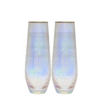 품질 이온은 레인볼 16 항공 회사 코드 줄기 없는 포도주 잔, 고대 크리스탈 포도주 잔을 도금처리했습니다 공장