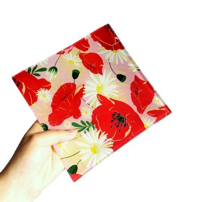 품질 온화 된 유리 색상 인쇄 된 네모 유리 접시 가정용 공장