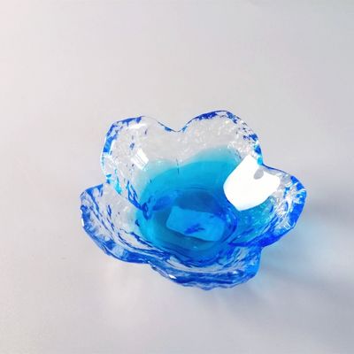 품질 저녁 식탁에 체리 꽃 유리 소스 접시 공장