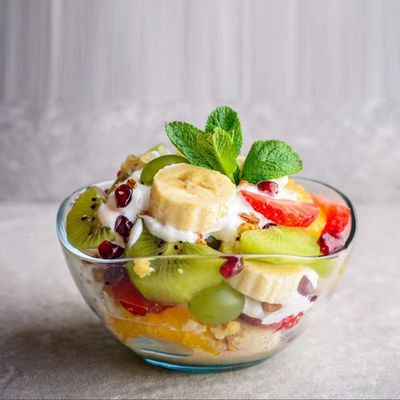 품질 투명한 내구성 파동 림 유리 충전판, 과일 샐러드 유리 그릇 공장