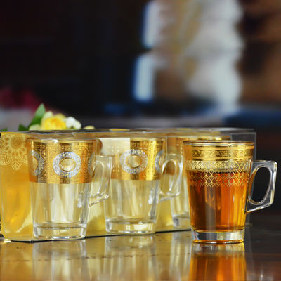 품질 안경을 마시는 금빛 훈장을 받은 금 전사지 체조 선수 공장