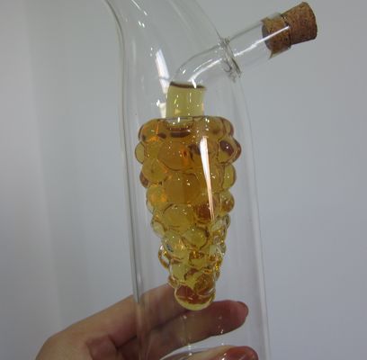 품질 오일을 위한 Lid와 이중 레이어 포도 모양 글라스 양철통 공장