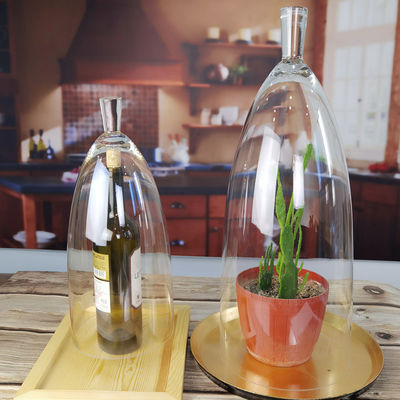 품질 투명한 무연성은 21 " 유리 돔 종 모양의 유리덮개를 취급했습니다 공장