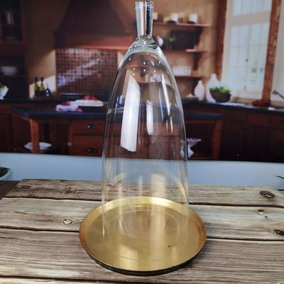 품질 투명한 무연성은 21 " 유리 돔 종 모양의 유리덮개를 취급했습니다 공장