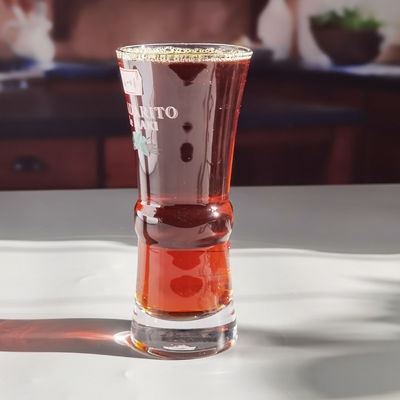 품질 색깔 로고로 Handblown 하이볼 마시는 칵테일 수정같은 유리 공장